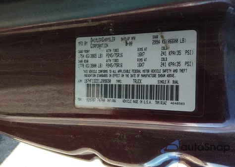 2001 Dodge Ram 1500 St z USA, uszkodzony, nr VIN 1B7HF13Z21J209690